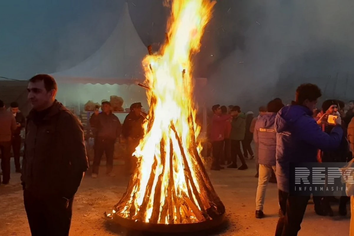Şuşada Novruz tonqalı qalanıb, aksiya bayram əhvali-ruhiyyəsi ilə davam edir - FOTO