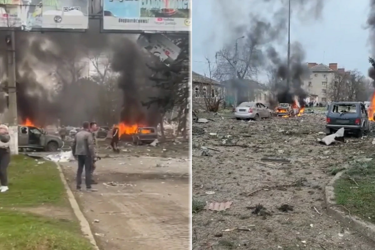 Rusiya Slovyanskı atəşə tutub: Ölən və yaralananlar var - VİDEO - YENİLƏNİB