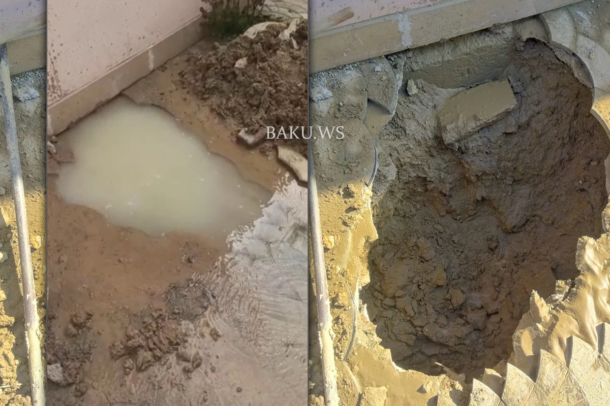 Bakıda içməli su 10 gündür ki boş yerə həyətlərin zirzəmisinə axır - İDDİA - FOTO/VİDEO