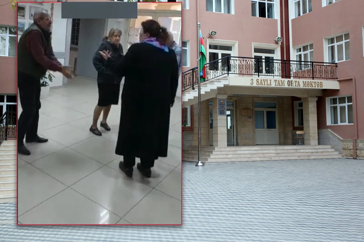 Bakının daha bir məktəbində qalmaqal - Direktor məktəbin qapısını bağlatdırıb... - VİDEO