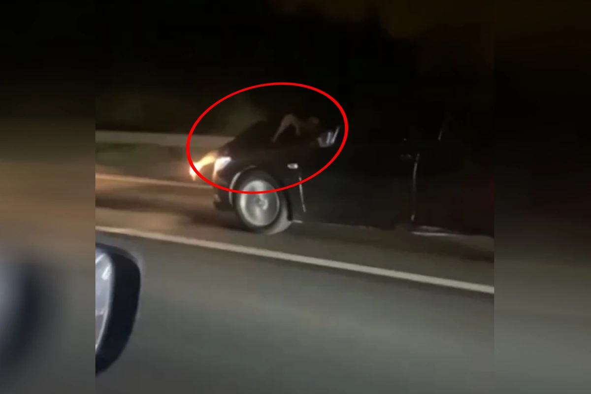Həyat yoldaşı kapotun üstündə olduğu halda kilometrlərlə yol getdi - ANBAAN VİDEO