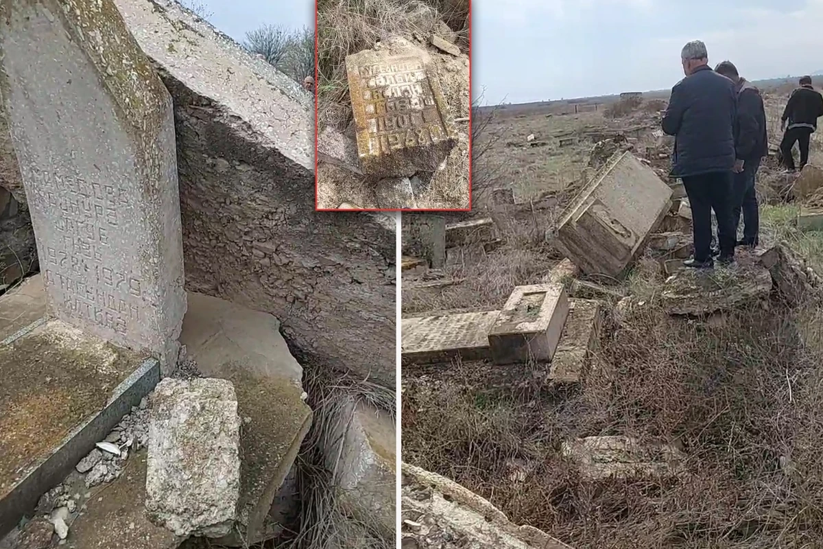 Армянские вандалы разрушили могилу годовалой Айнуры - ВИДЕО