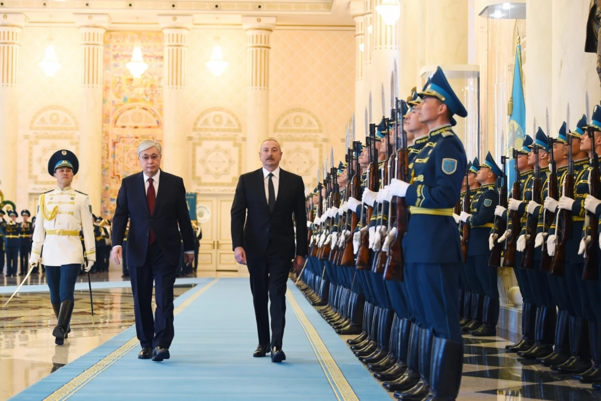 İlham Əliyevin Astanada rəsmi qarşılanma mərasimi olub - FOTO/VİDEO
