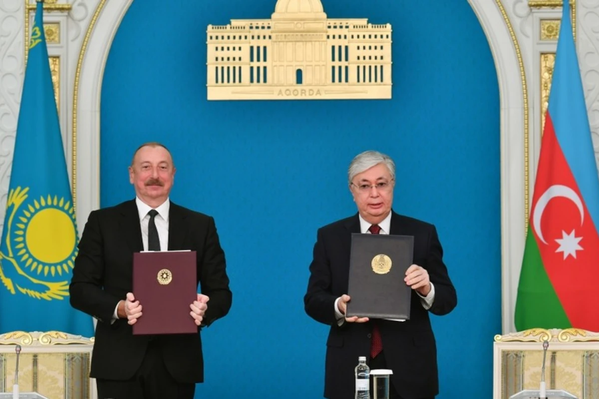 Azərbaycan-Qazaxıstan sənədləri imzalanıb - FOTO - YENİLƏNİB