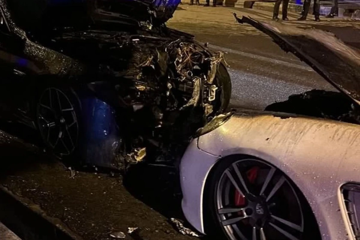 Azərbaycanda “BMW” və “Porsche”ni yandıran şəxs saxlanıldı - VİDEO
