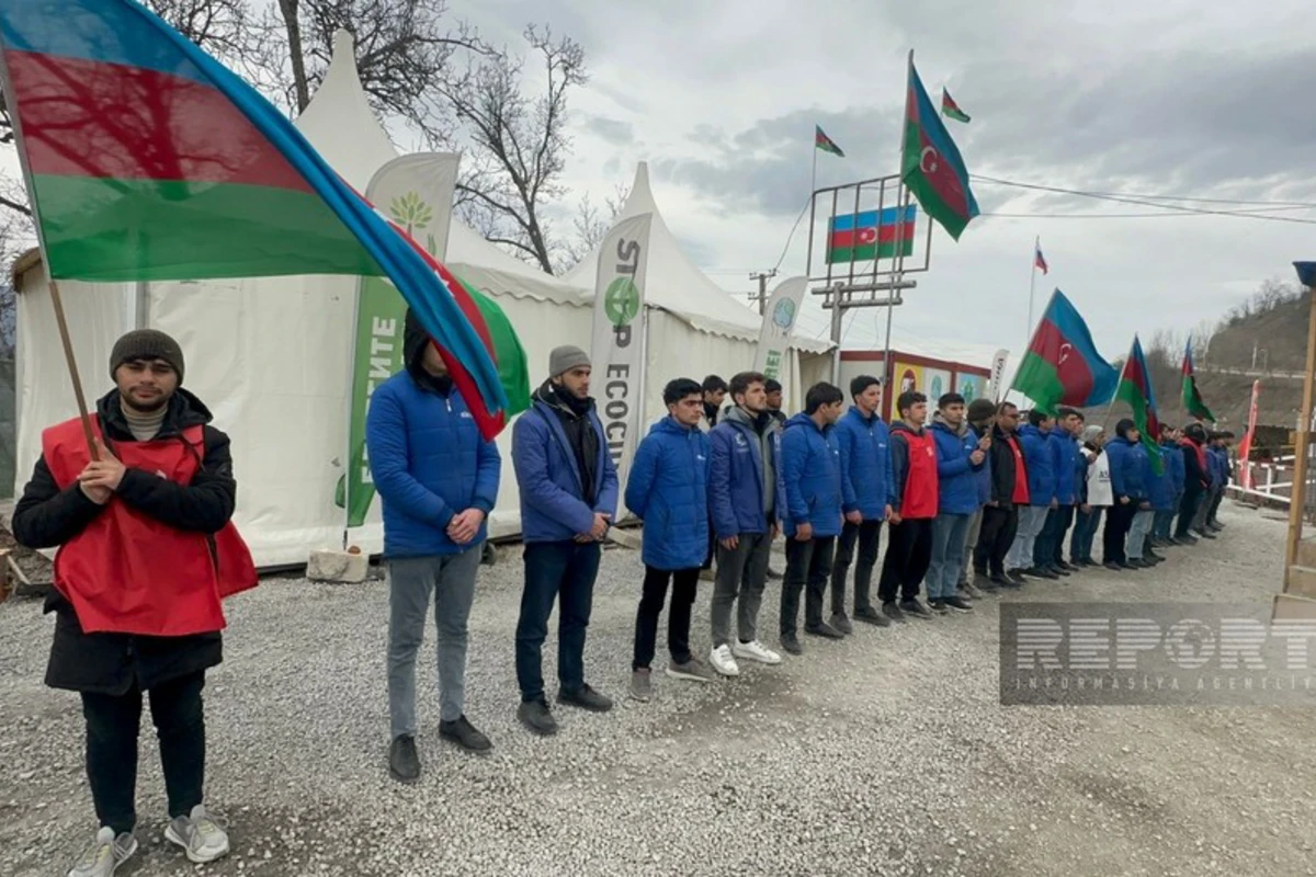 Xankəndi-Laçın yolu: Ekofəalların aksiyası 4 aydır yüksək fəallıqla davam edir - FOTO
