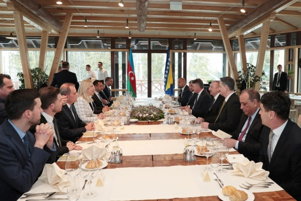Sarayevoda Prezident İlham Əliyevin şərəfinə rəsmi nahar verilib - FOTO