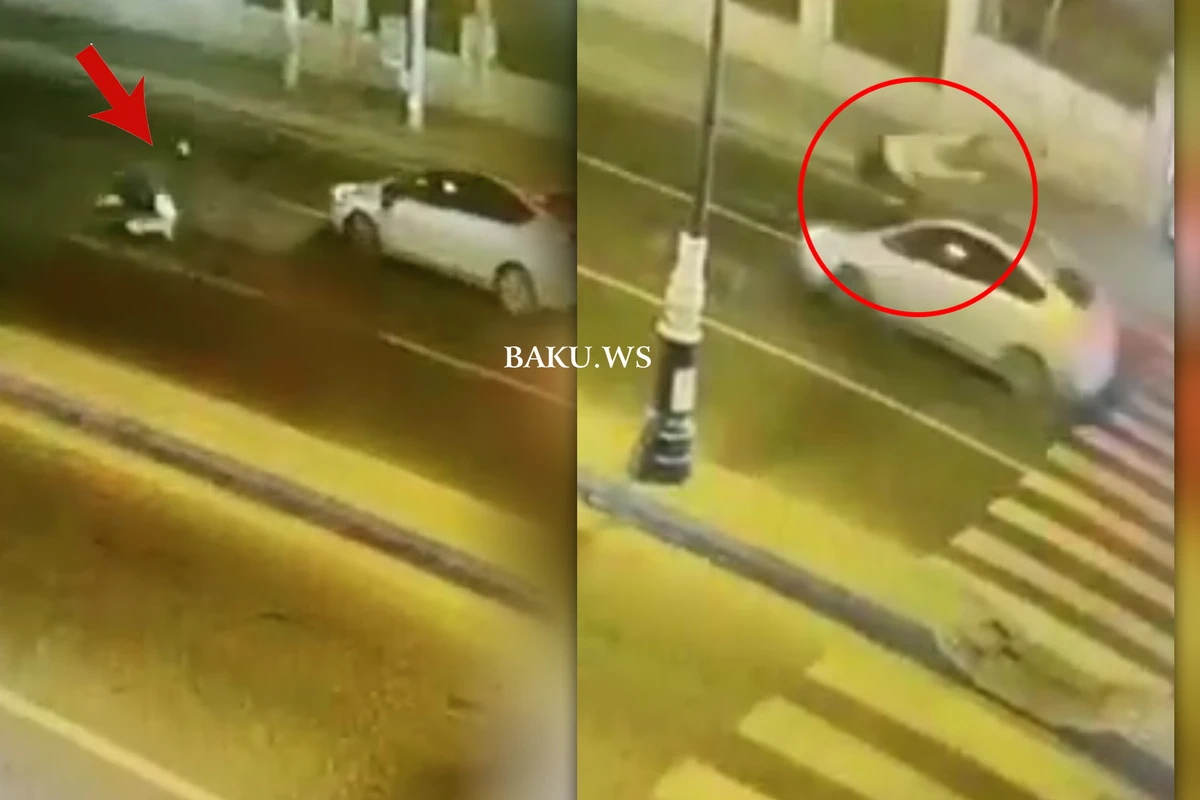 Кадры страшной аварии в Баку - ВИДЕО
