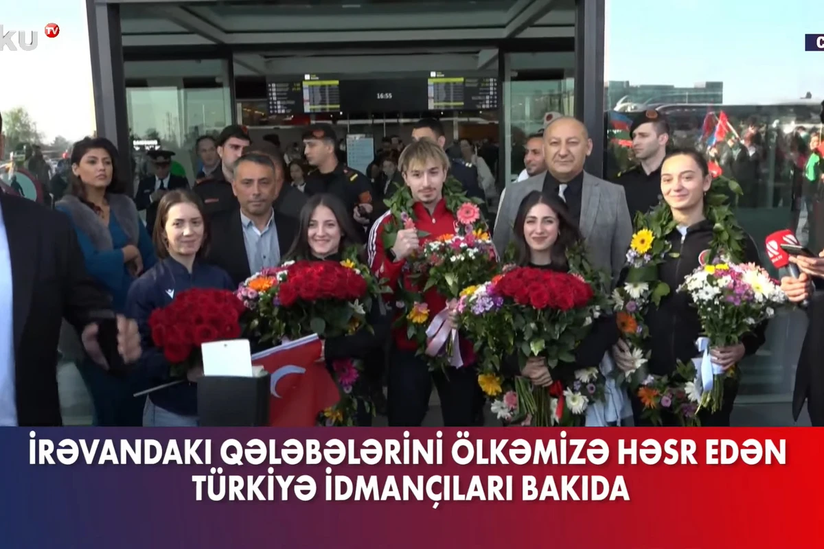 İrəvanda Avropa çempionu olan türkiyəli ağırlıqqaldıranlar Azərbaycana gəliblər - VİDEO