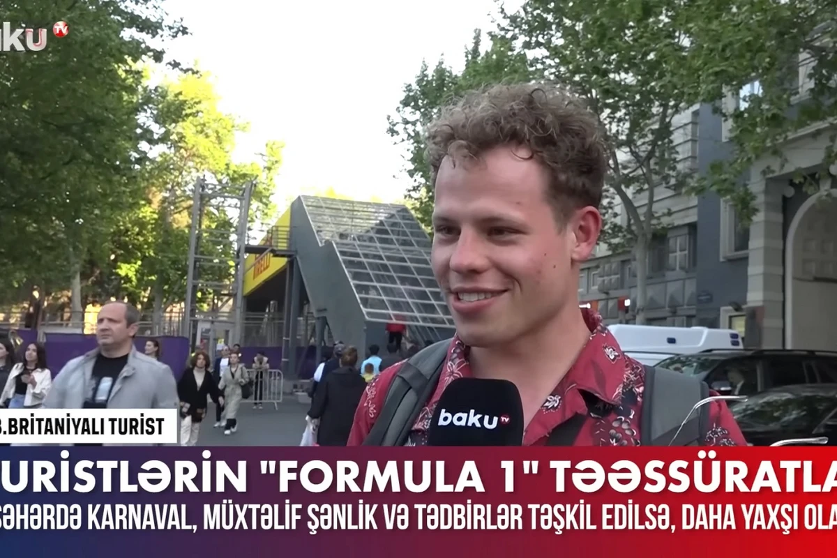 Bakıya gələn turistlərin “Formula-1” təəssüratı - VİDEO