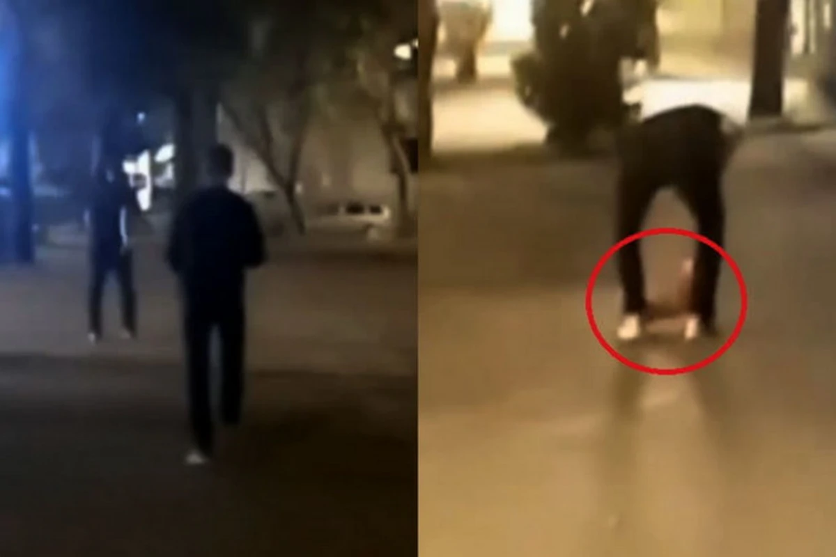 Bakının mərkəzində əcnəbi turistlərdən özbaşınalıq - VİDEO