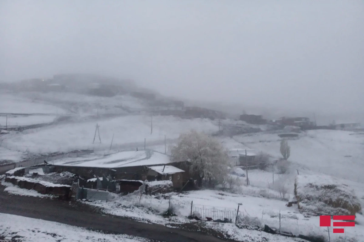 Azərbaycanın şimal bölgəsinə qar yağır - FOTO/VİDEO