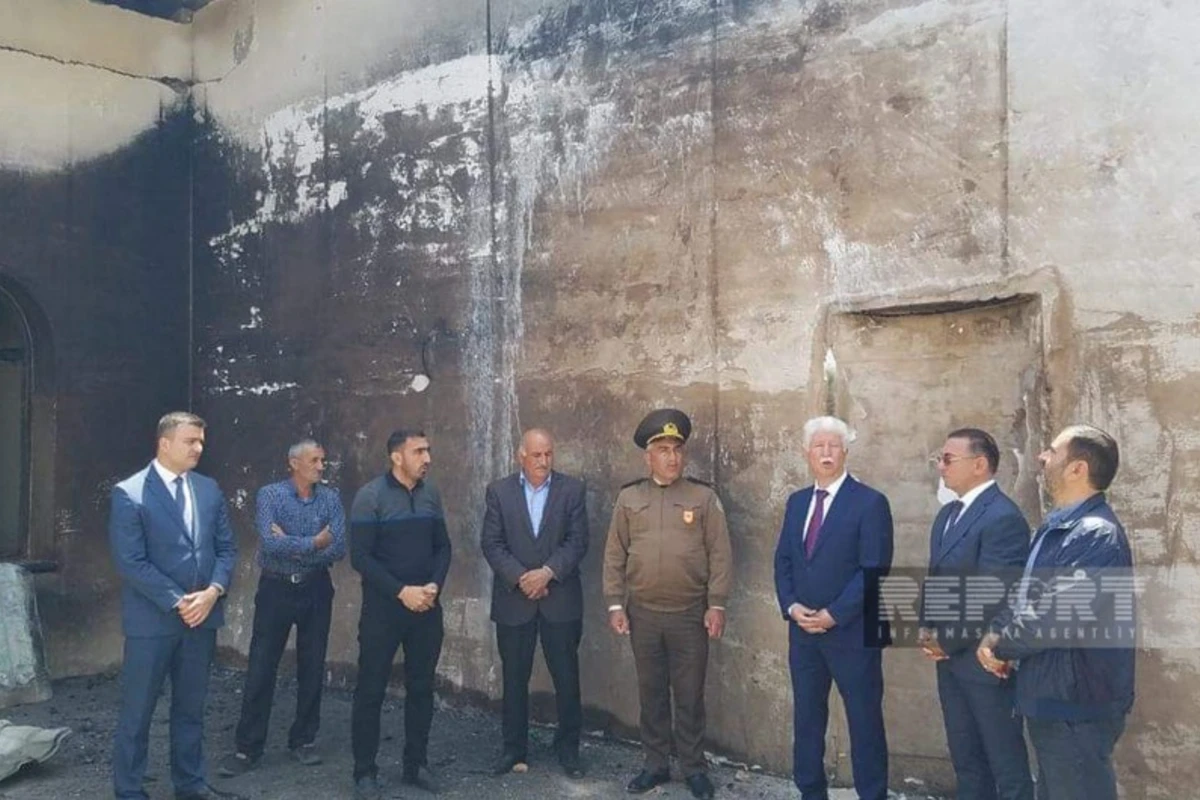 Cəlilabadda yanğın baş verən məscidə baxış keçirilib