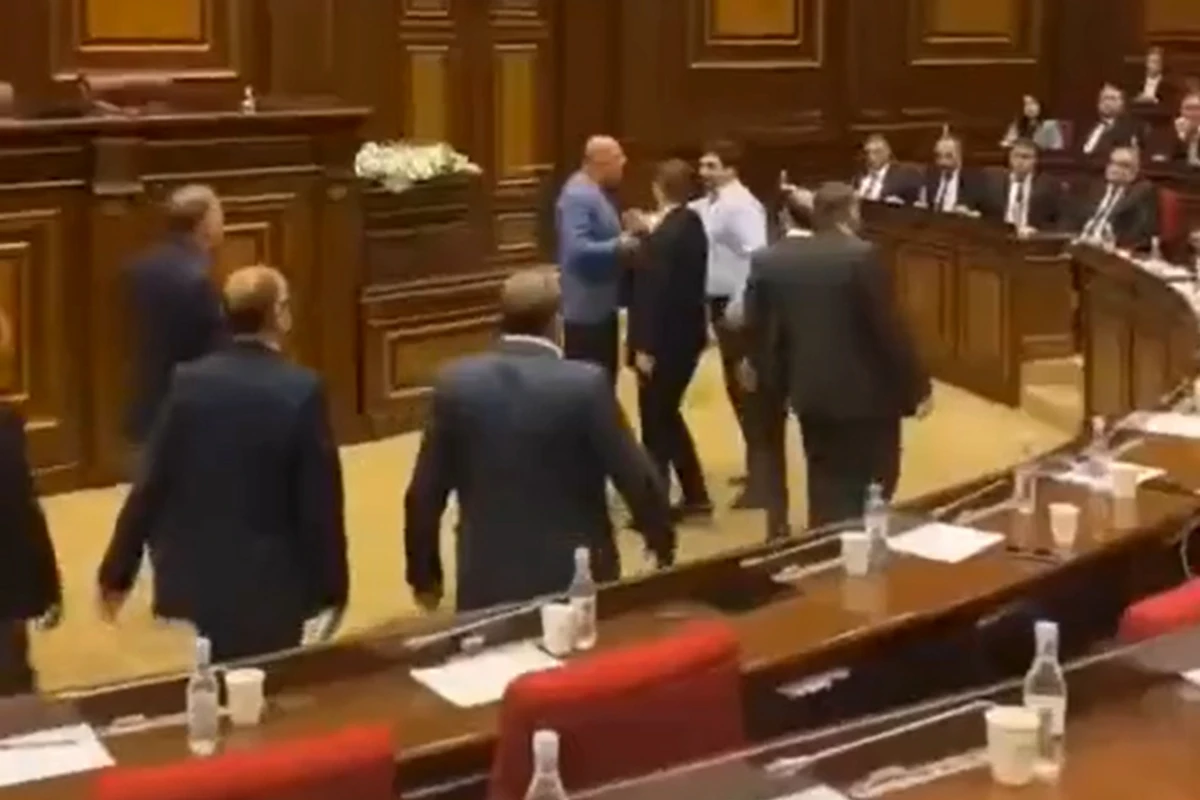 Армянские депутаты подрались в парламенте - ВИДЕО