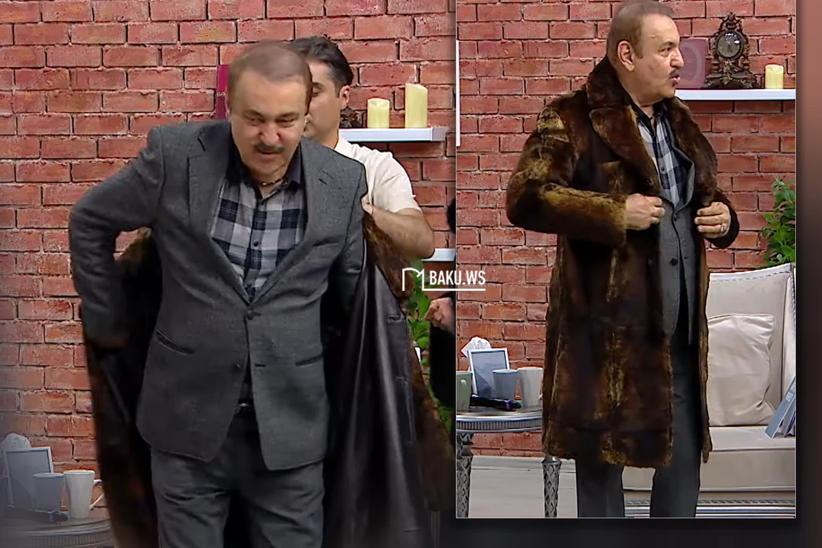 Cavanşir Məmmədov efirdə 17 000 dollarlıq kürkünü geyindi - VİDEO