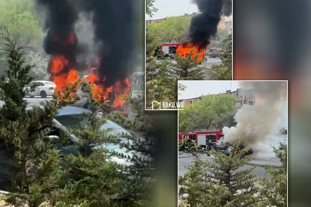 В Баку взорвался BMW X5 - ВИДЕО