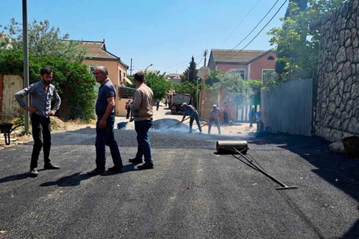 Paytaxtda daha bir küçə asfaltlandı - FOTO