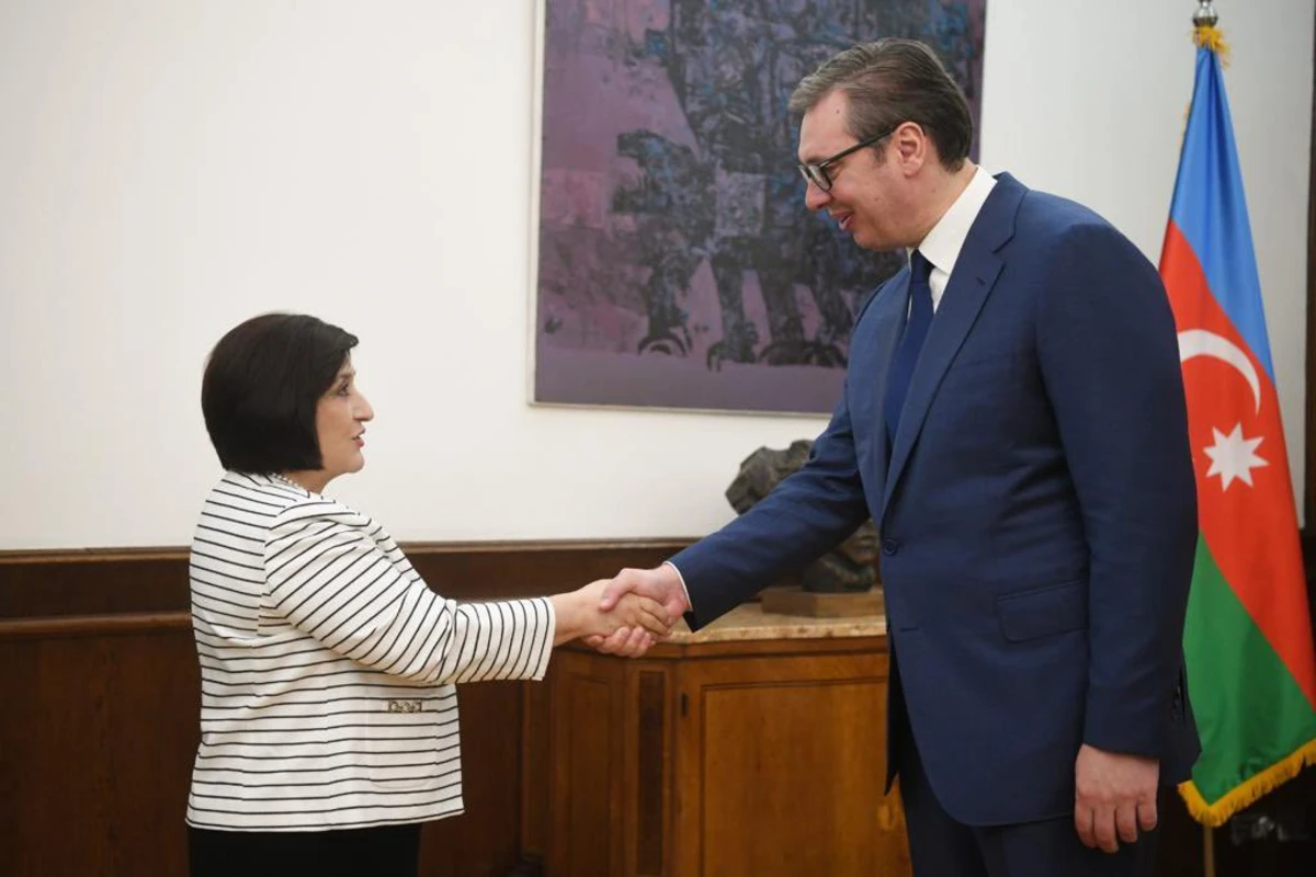 Sahibə Qafarova Serbiya Prezidenti ilə görüşüb - FOTO