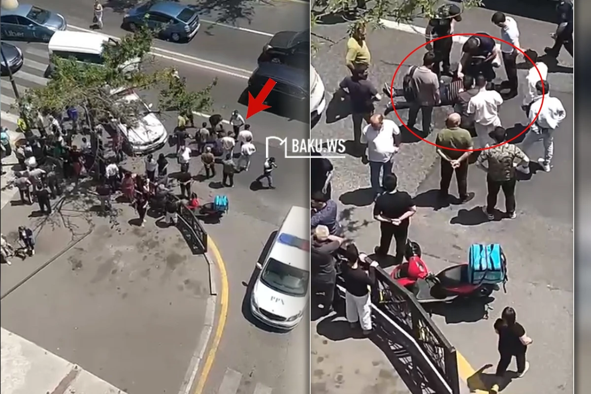 Bakıda Prius piyadanı piyada keçidində vurdu - VİDEO