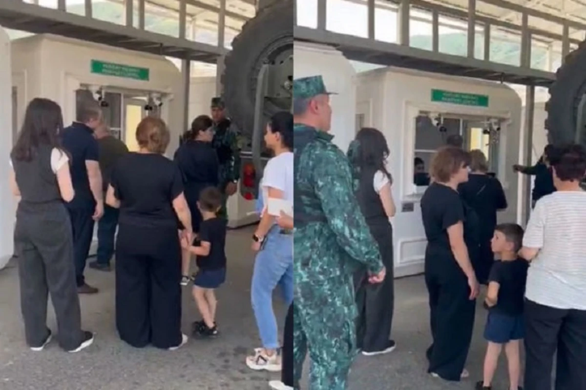Армяне потянулись через пограничный КПП Лачын - ВИДЕО