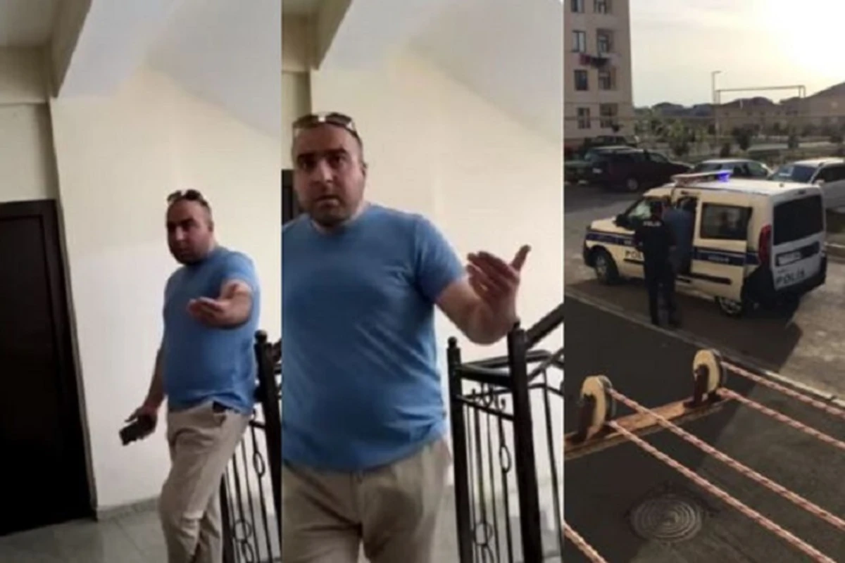 В Азербайджане мужчина угрожал желавшей с ним развестись жене - ВИДЕО