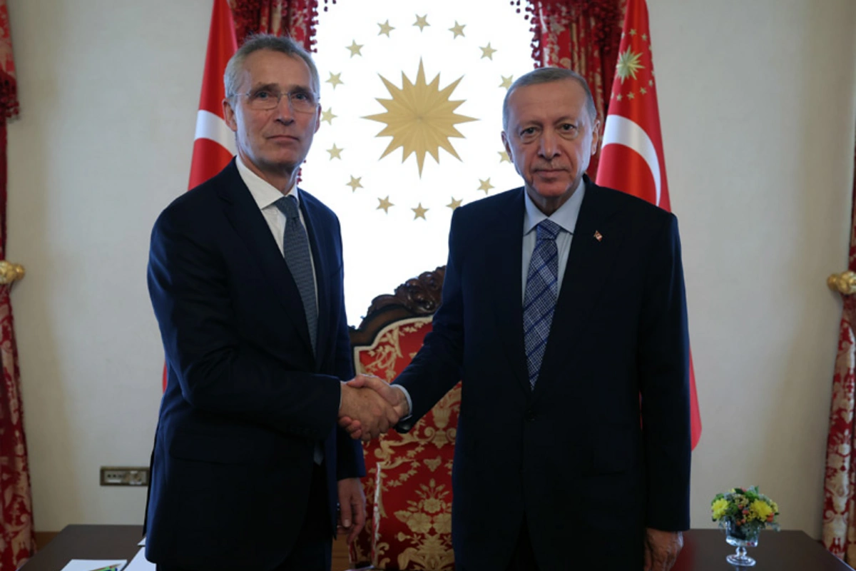 Ərdoğan NATO-nun baş katibini qəbul etdi - FOTO