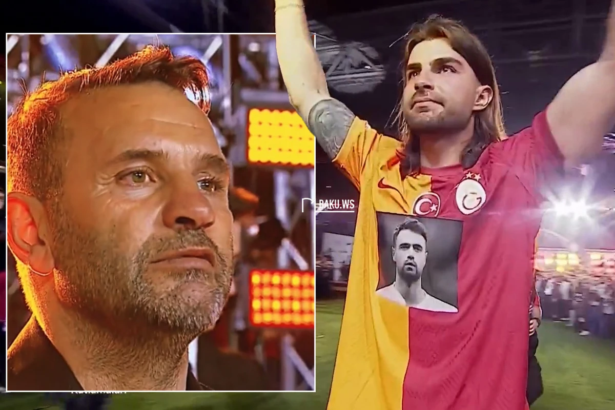 Qalatasarayın çempionluq gecəsində duyğulu anlar - Ölən futbolçunu yad etdi, Okan Buruk ağladı -  VİDEO
