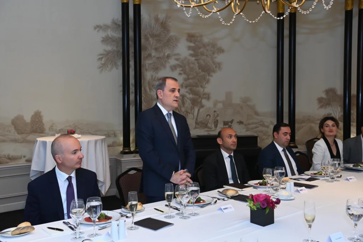 Ceyhun Bayramov Avstriyada dəyirmi masada iştirak edib - FOTO