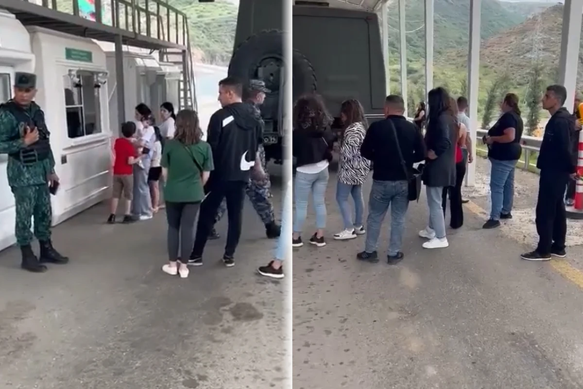 Новые кадры с пограничного КПП Лачын - ВИДЕО