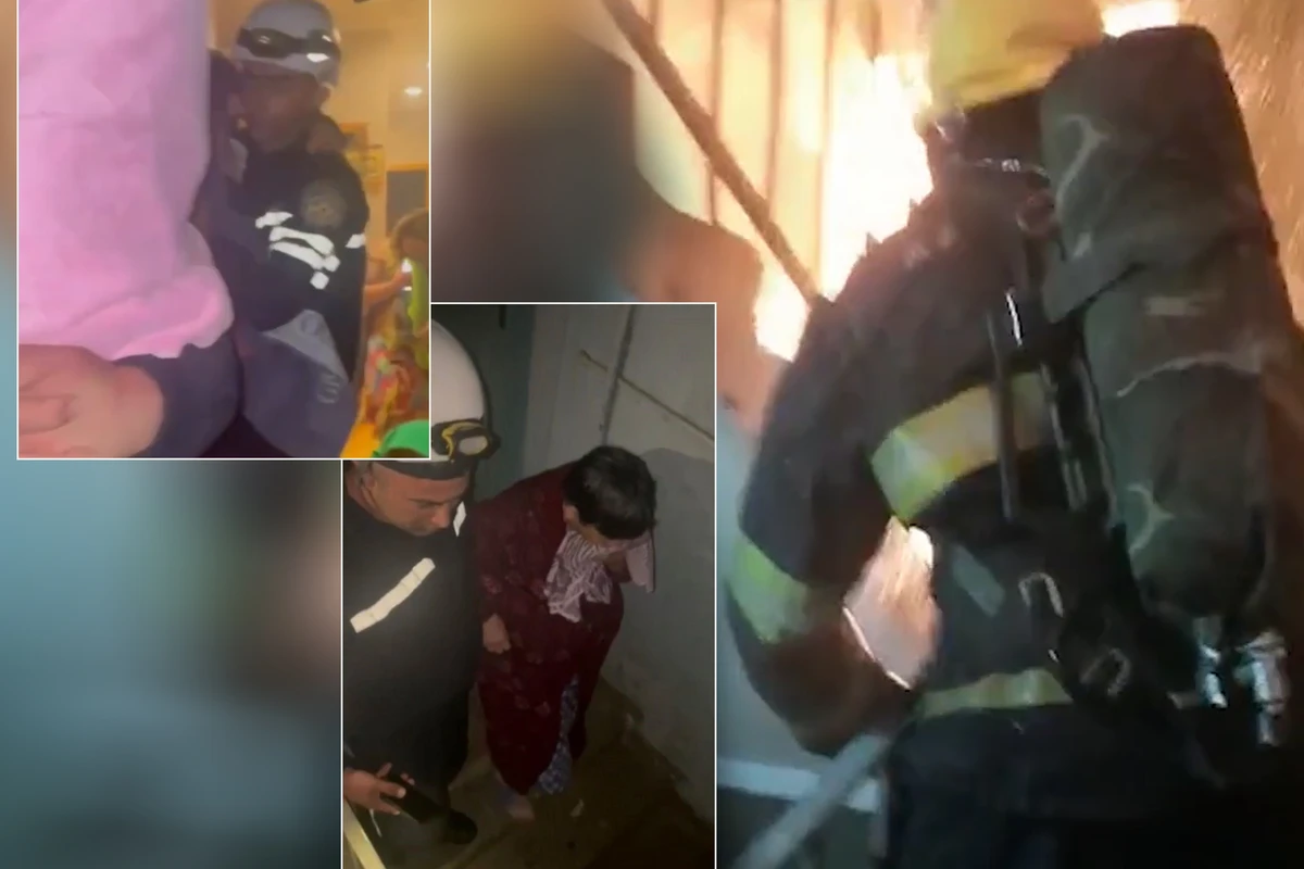 Bakıda yaşayış binasında yanğın: 6 nəfər təxliyə edildi - FOTO/VİDEO