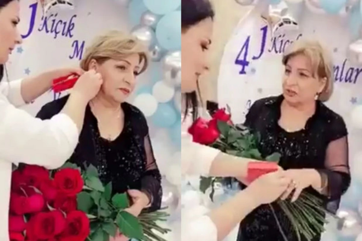 Xırdalanda qızıl hədiyyə edilən müəllimlə bağlı AÇIQLAMA