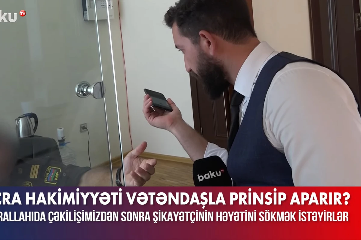 Pirallahıda çəkilişdən sonra şikayətçinin həyətini sökmək istəyirlər - VİDEO