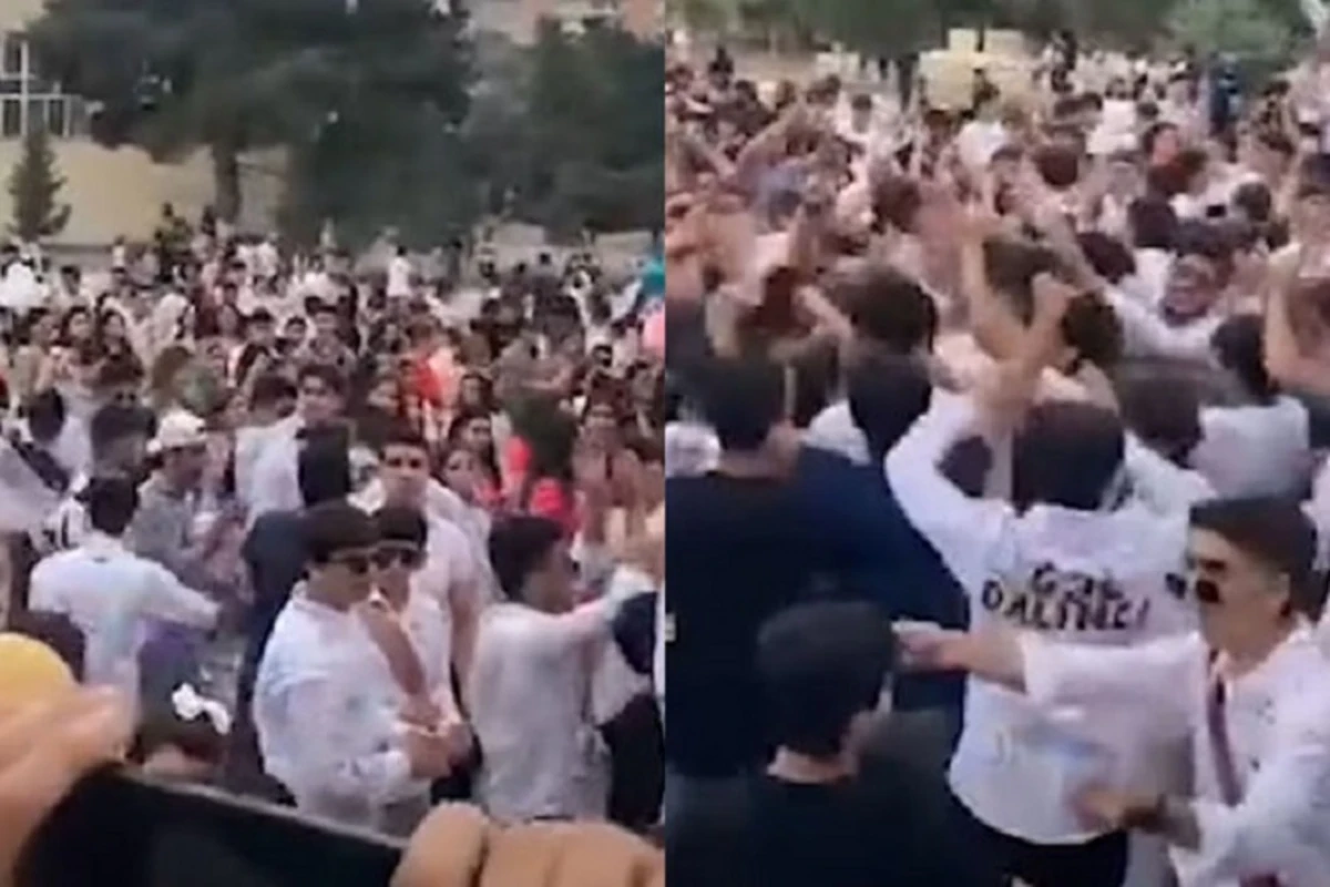 Məzunlardan “oğru aləmi” rəqsi - VİDEO
