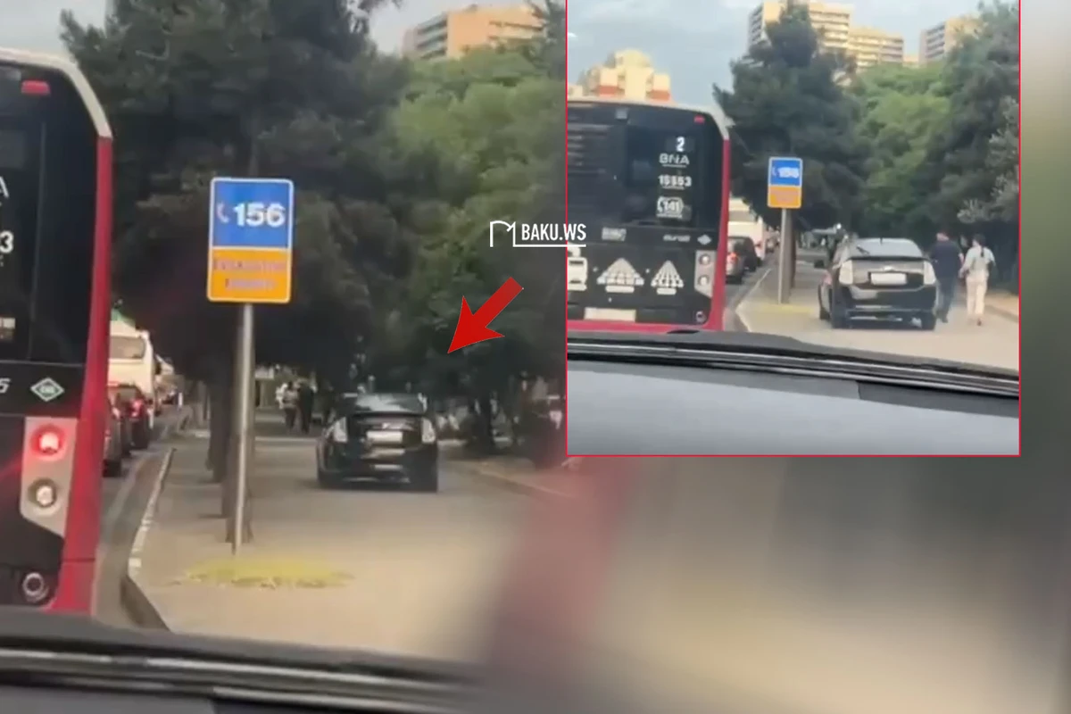 Bakıda daha bir  “Prius” sürücüsü diqqət mərkəzində - Bu dəfə səki ilə hərəkət etdi - VİDEO