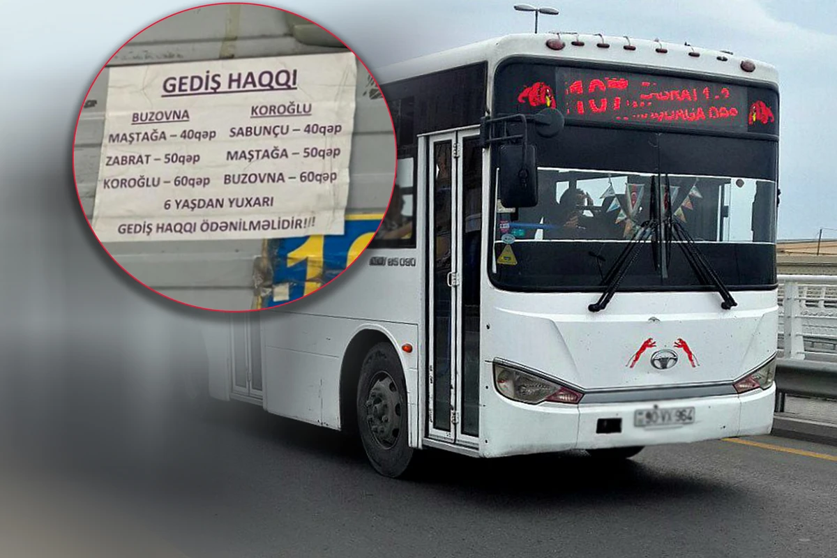 Bakının bu marşrut xəttindəki gedişhaqqı tələbi qanunidir? - Sərnişinləri çaşdıran TARİF (FOTO)