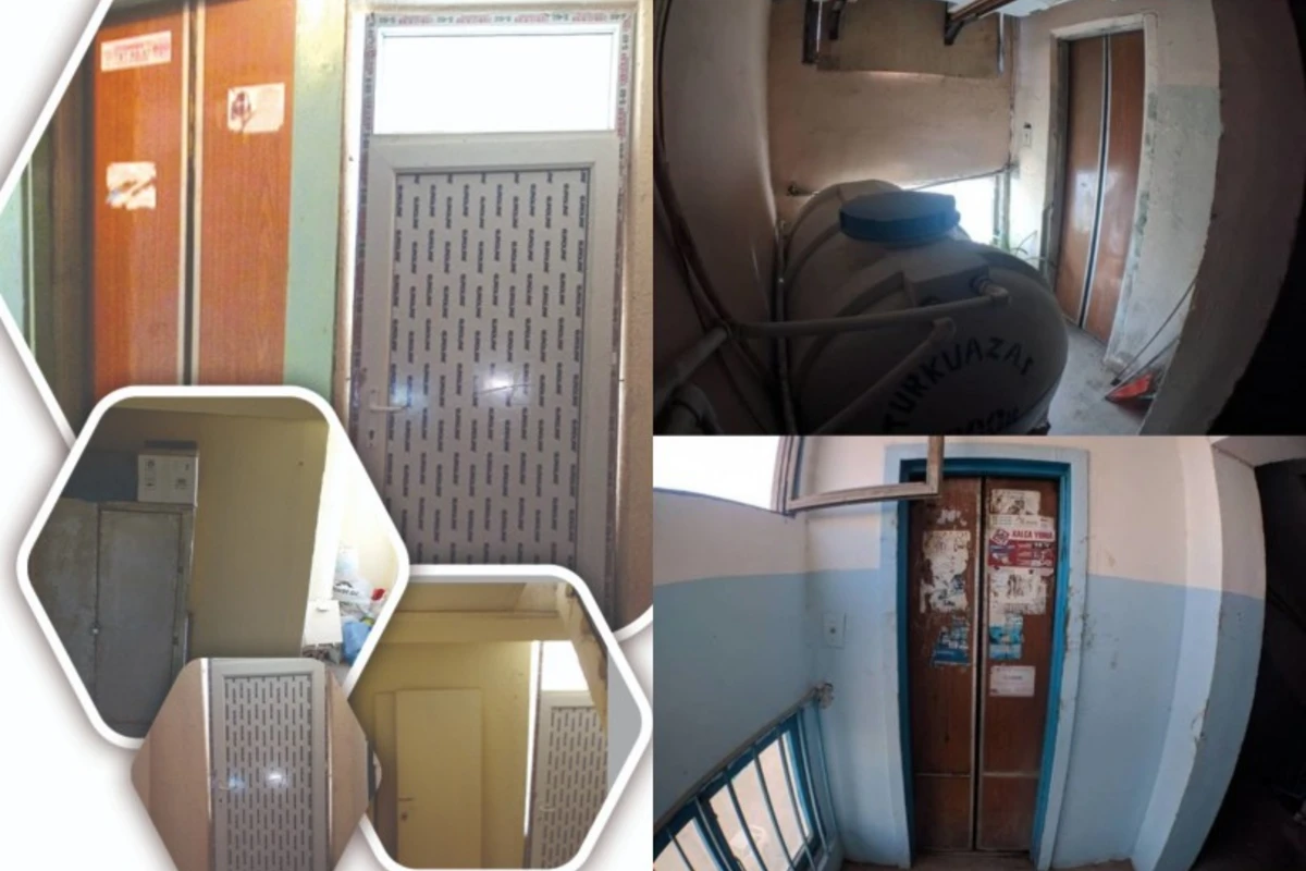 Zəbt edilən lift meydançaları sakinlərin həyatını riskə atır - FOTO