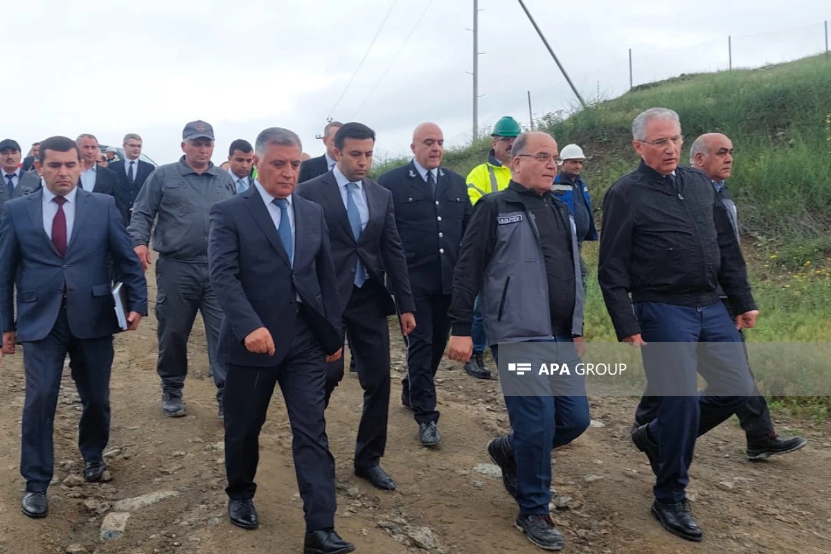 Dövlət Komissiyası Gədəbəyin Söyüdlü kəndində süni gölə baxış keçirib - FOTO