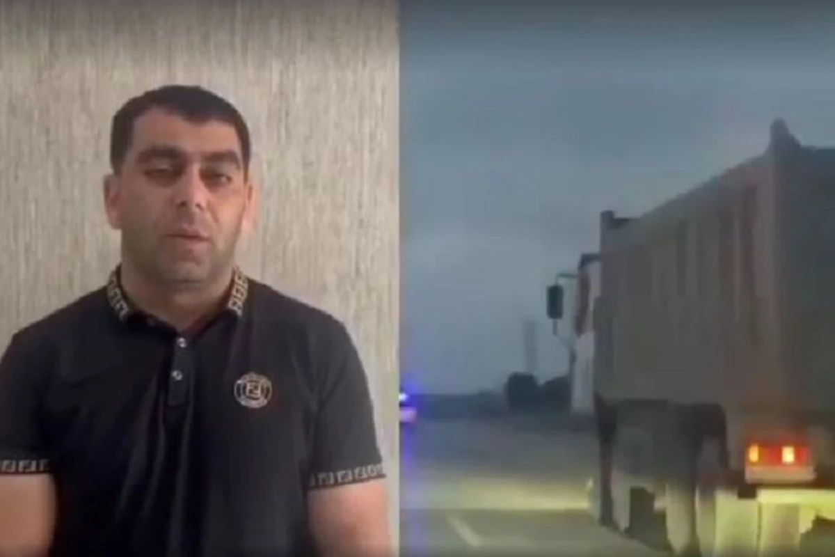 Yol polisinin tələbinə əməl etməyən yük maşınının sürücüsü həbs edildi - VİDEO