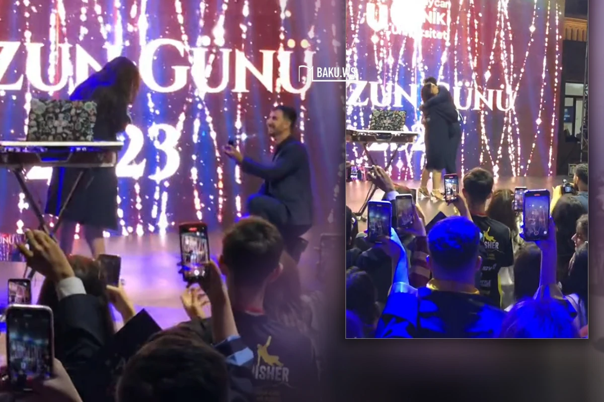 Bakıda məzun gecəsində EVLİLİK TƏKLİFİ EDİLDİ - VİDEO