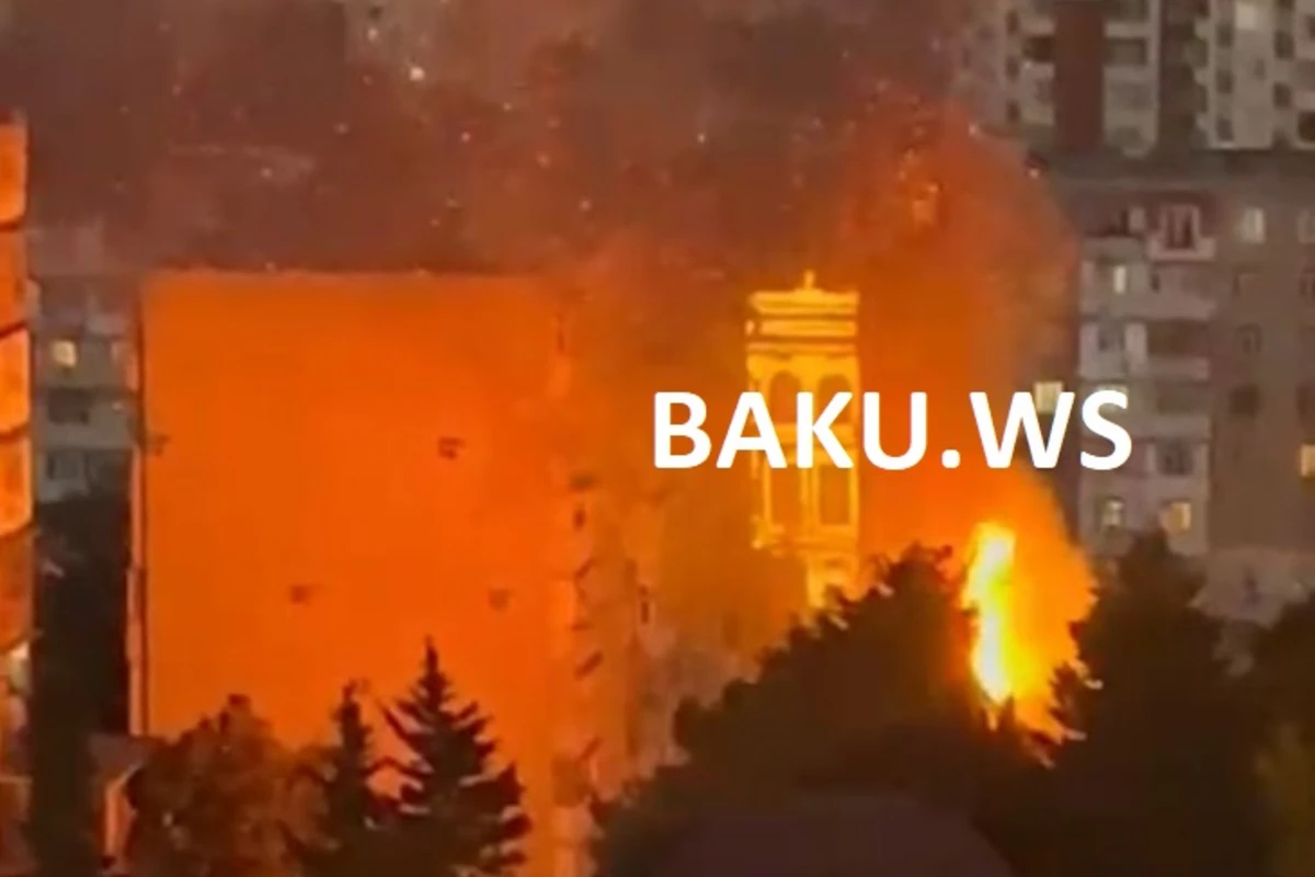 Bakıda güclü yanğın - YENİLƏNİB - VİDEO