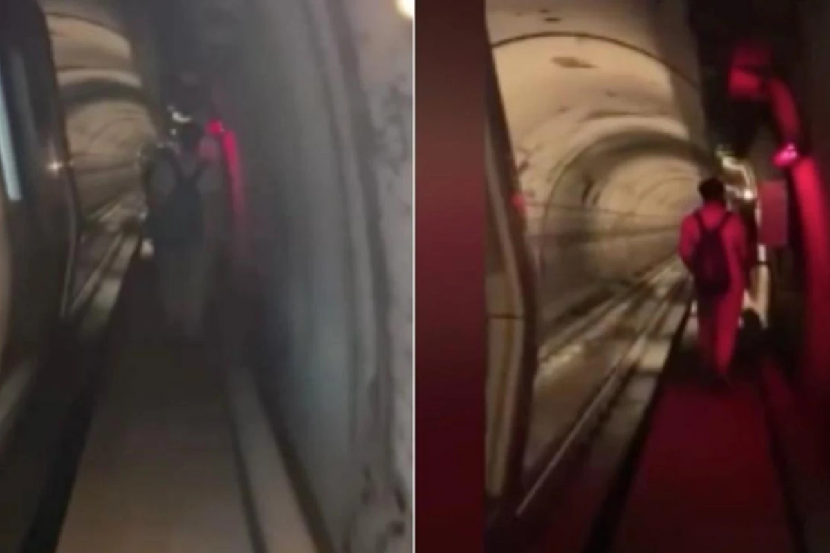 İstanbul metrosunda problem - İnsanlar tunellə hərəkət etdilər - VİDEO İstanbul metrosunda problem - İnsanlar tunellə hərəkət etdilər - VİDEO