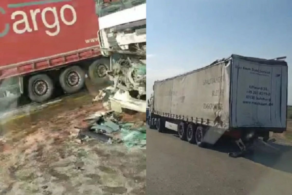 Bakı-Qazax yolunda TIR-lar toqquşdular: Ukrayna vətəndaşı ağır yaralandı - VİDEO