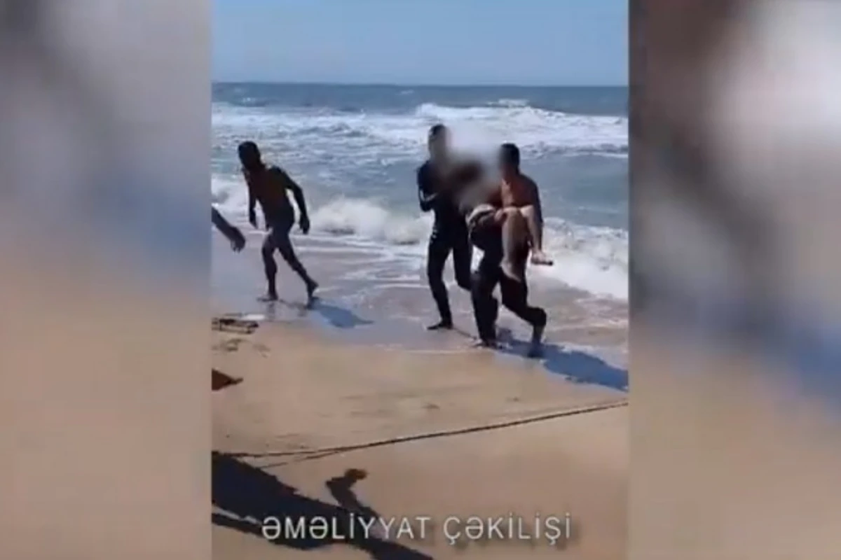 FHN dənizdə batma təhlükəsi olan qadını belə xilas etdi - VİDEO