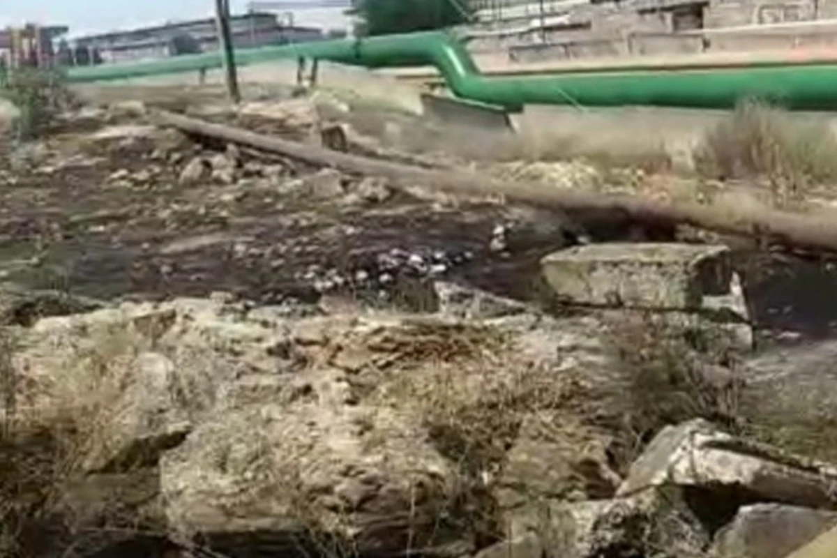 Bakıda neft kəmərlərinin yaxınlığında yanğın olub - FOTO