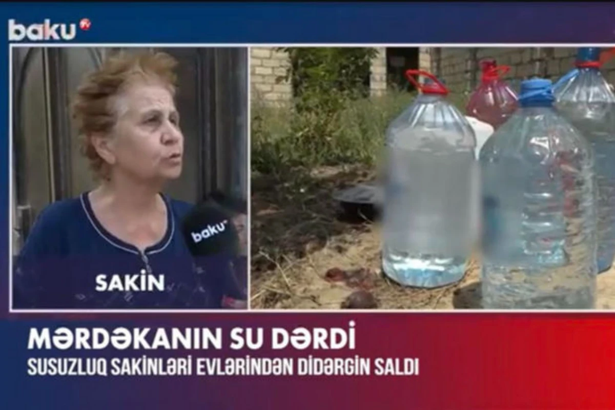 Mərdəkanda susuzluq problemi: İnsanlar evlərini tərk edirlər - VİDEO
