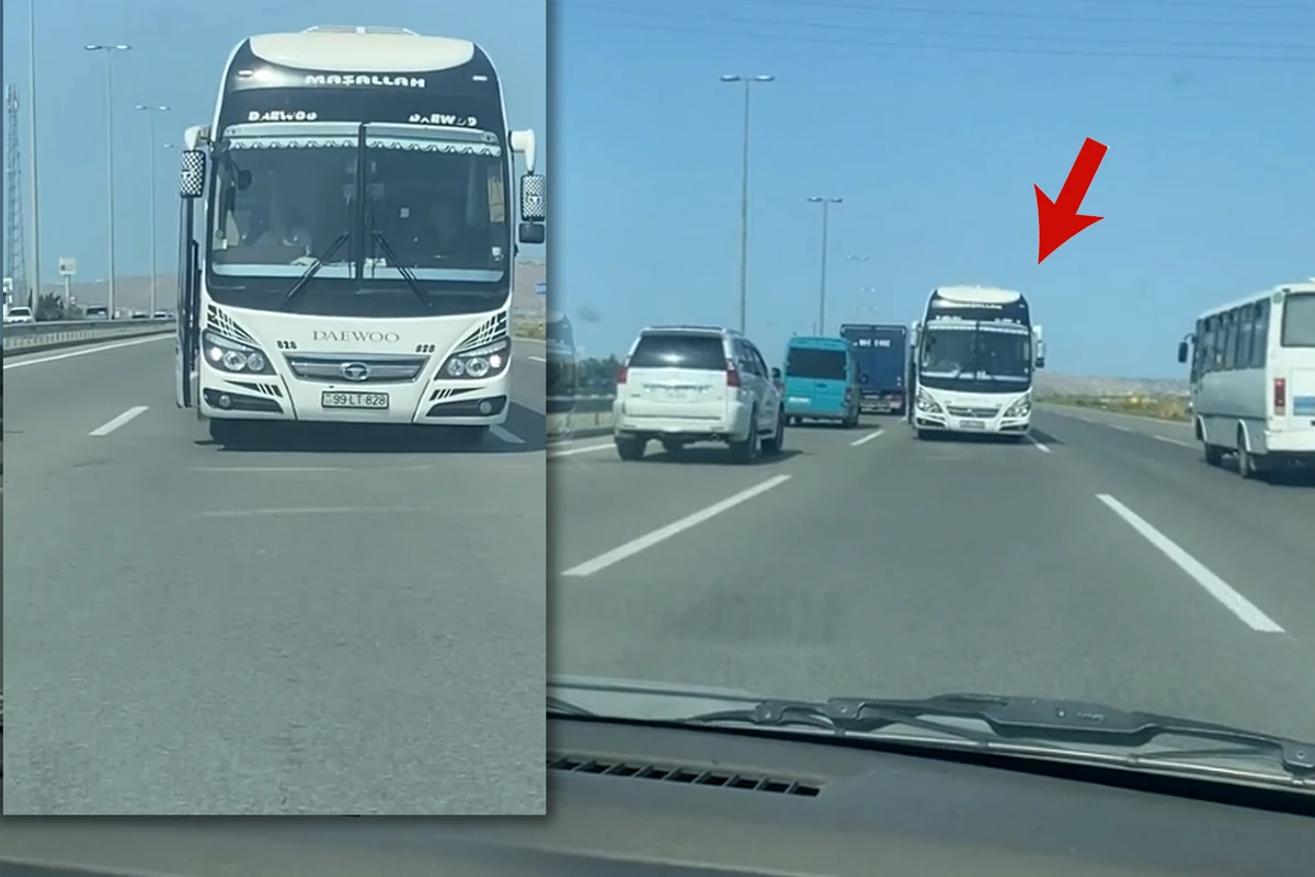 Bakı-Qazax yolunda avtobus nə üçün arxa-arxaya sürüb? - SƏBƏB - VİDEO