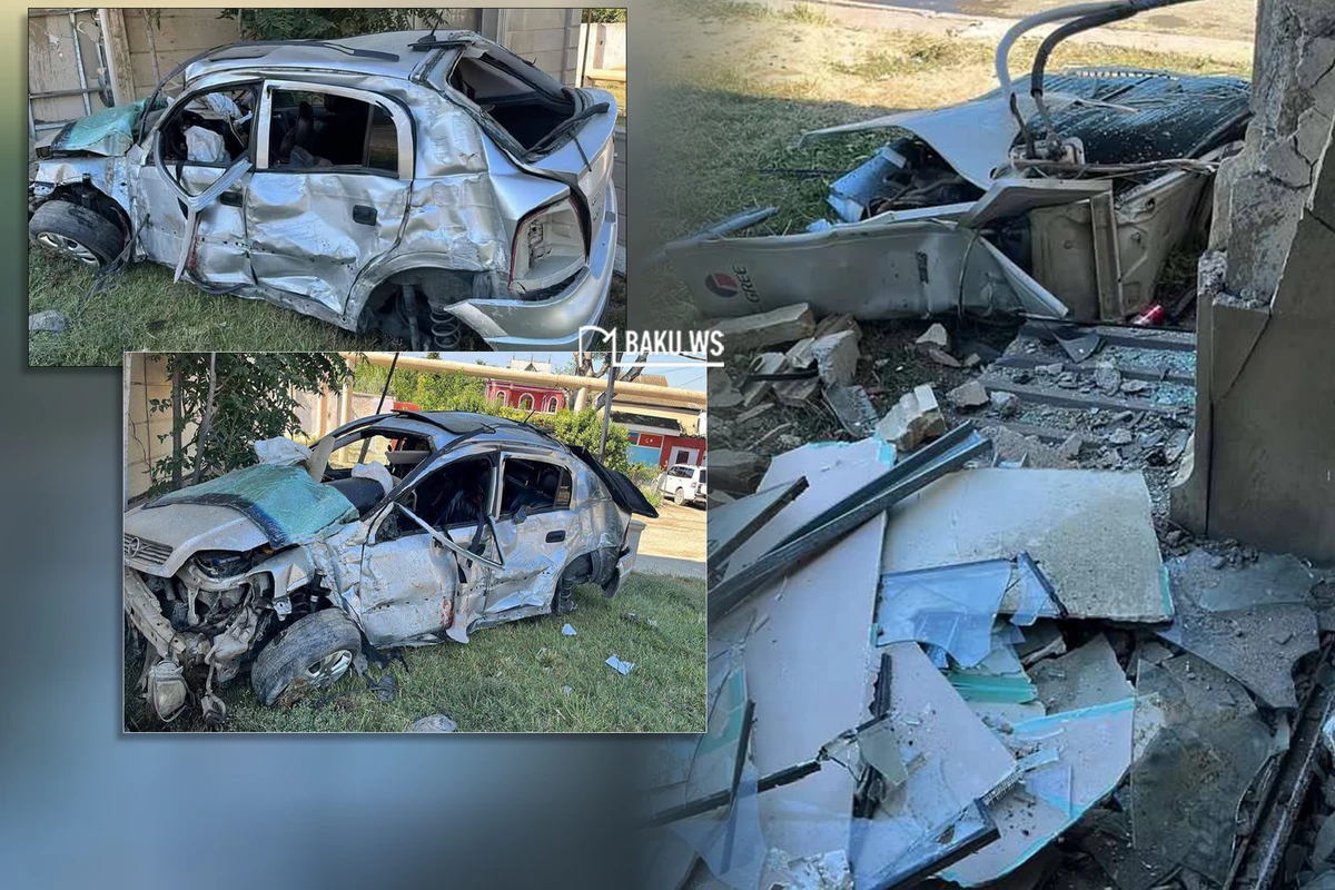 Bakıda ağır qəza - Maşın mağazaya çırpıldı - Ölən var - FOTO/VİDEO