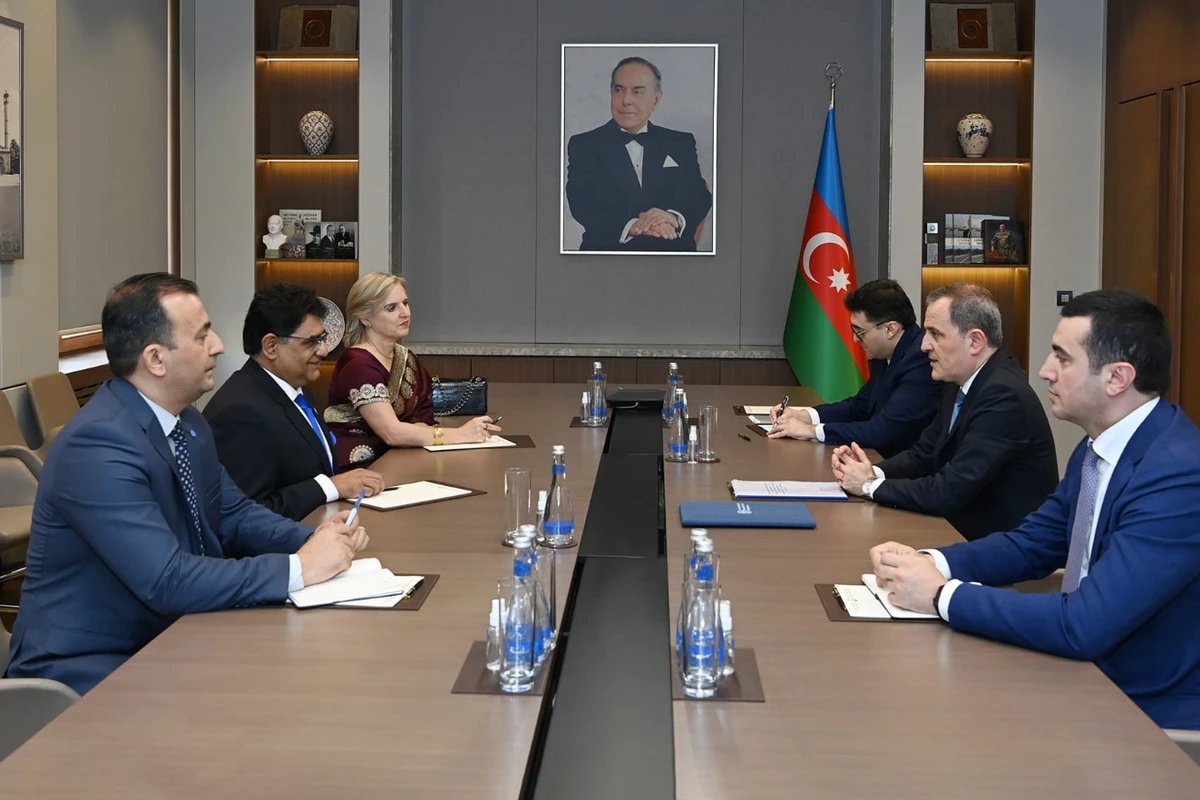 Ceyhun Bayramov BMT rəsmisi ilə görüşüb