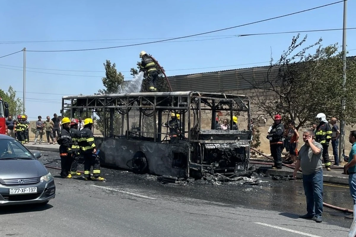 DİN-dən Bakıda yanan sərnişin avtobusu ilə bağlı MƏLUMAT - VİDEO - YENİLƏNİB