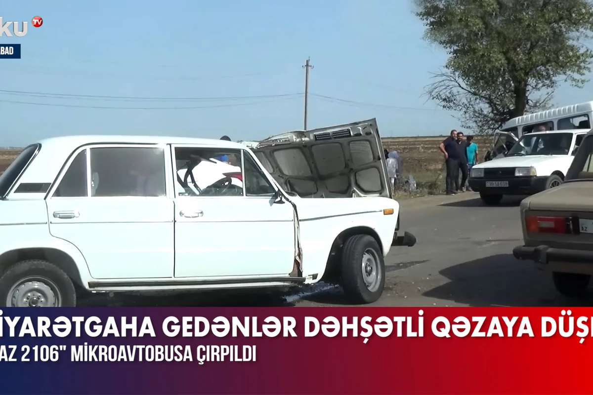 Cəlilabadda ziyarətgaha gedənlər qəzaya düşdü: 8-i yaralandı - VİDEO